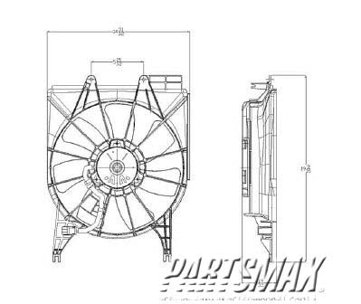 | 2007-2010 ACURA RDX Condenser fan Condenser Fan Assembly | AC3113109|38616RWCA01