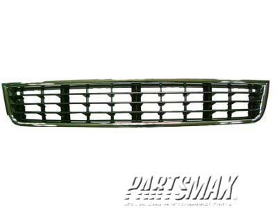 | 2002-2005 AUDI A4 Front bumper grille Sedan/Wagon; Center; w/Chrome Frame; Satin Black | AU1036101|8E080764701C