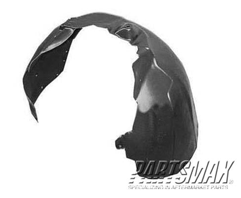 | 2004-2006 AUDI S4 RT Front fender splash shield CABRIO; plastic liner | AU1251104|8H0821172A