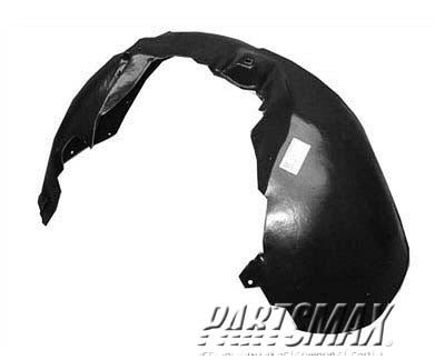 | 2007-2009 AUDI A4 RT Front fender splash shield CABRIO; plastic liner | AU1251106|8E0821172C