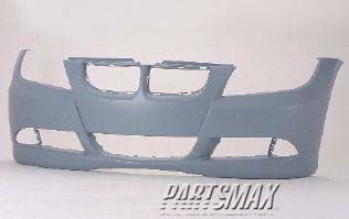 | 2006-2006 BMW 325i Front bumper cover E90|E91; Sedan/Wagon; w/o pk distance control; w/o headlamp washer; prime | BM1000180|51117140859