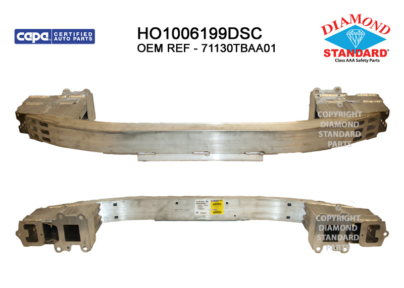 | 2018-2020 HONDA CIVIC Front bumper reinforcement Coupe; Aluminum | HO1006199|71130TBAA01